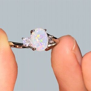 Sold Faux Opal Ring Size 7 jewelry unique design gift valentines day womens